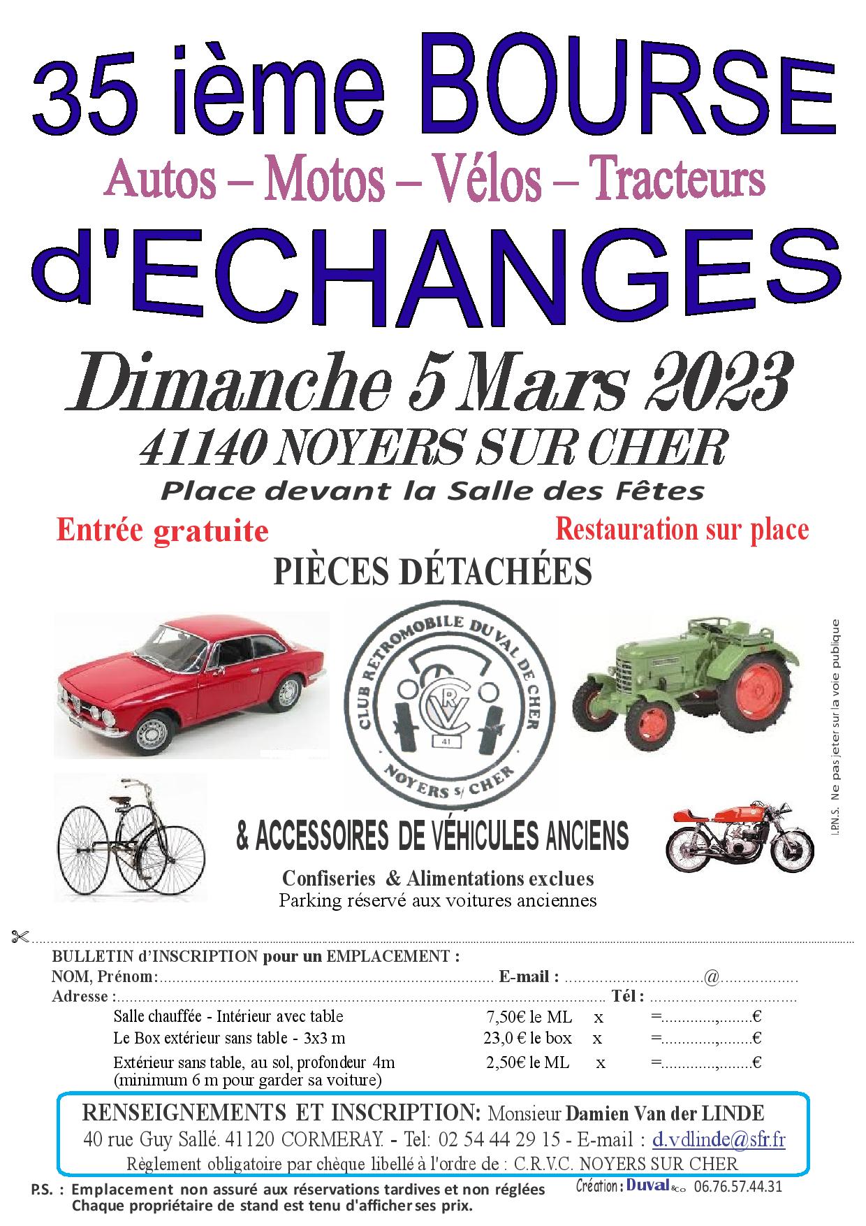 35ème Bourse d’échange Noyers-sur-Cher