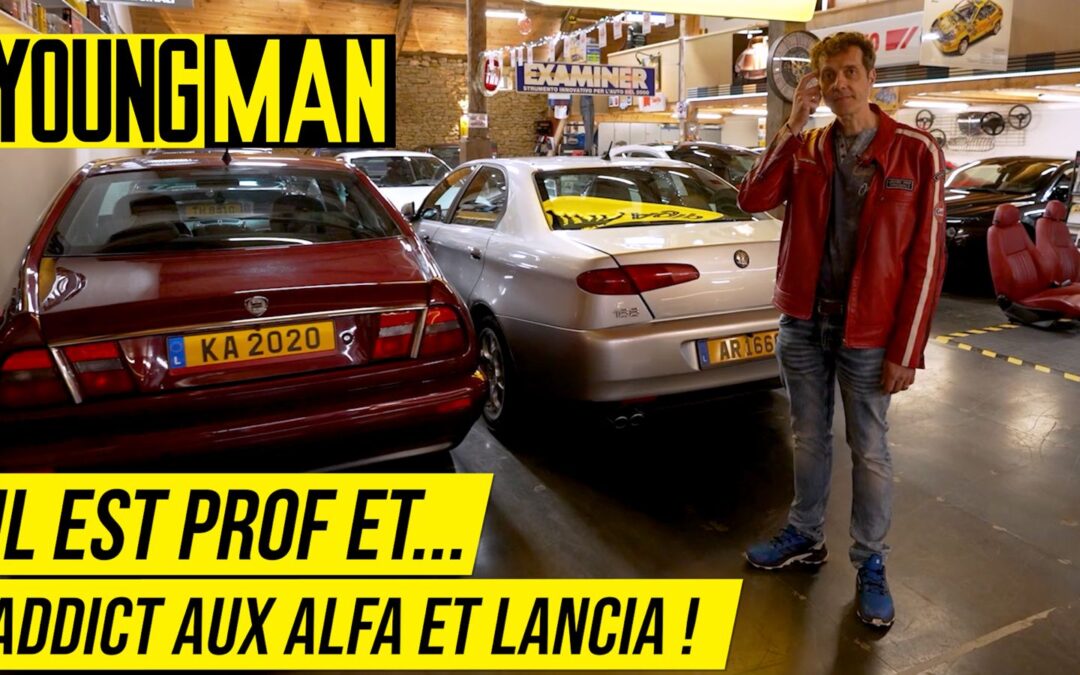 ALFA, LANCIA, FIAT… LE GARAGE DE RÊVE D’UN PROF !