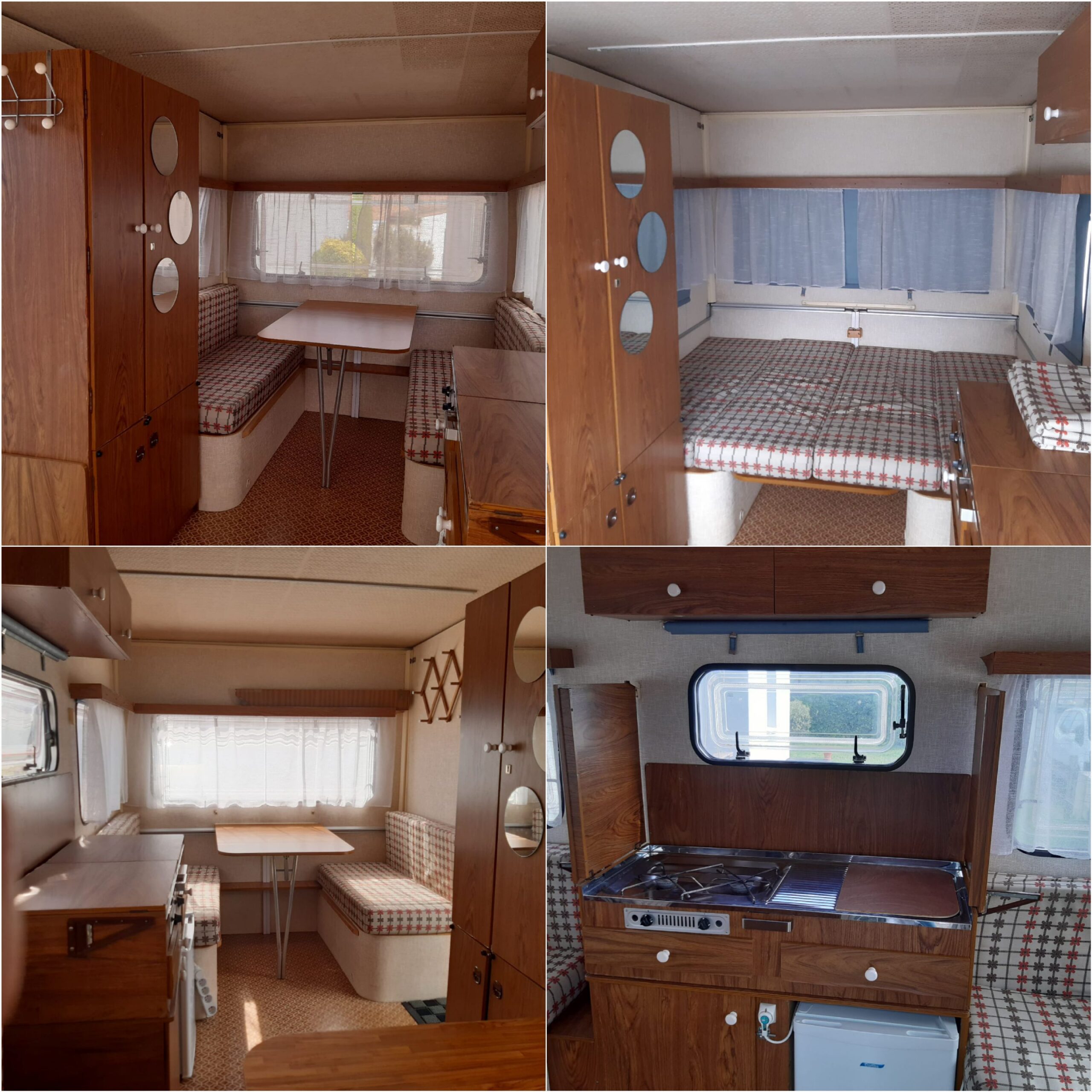 Caravane rigide pliante 4 places vintage